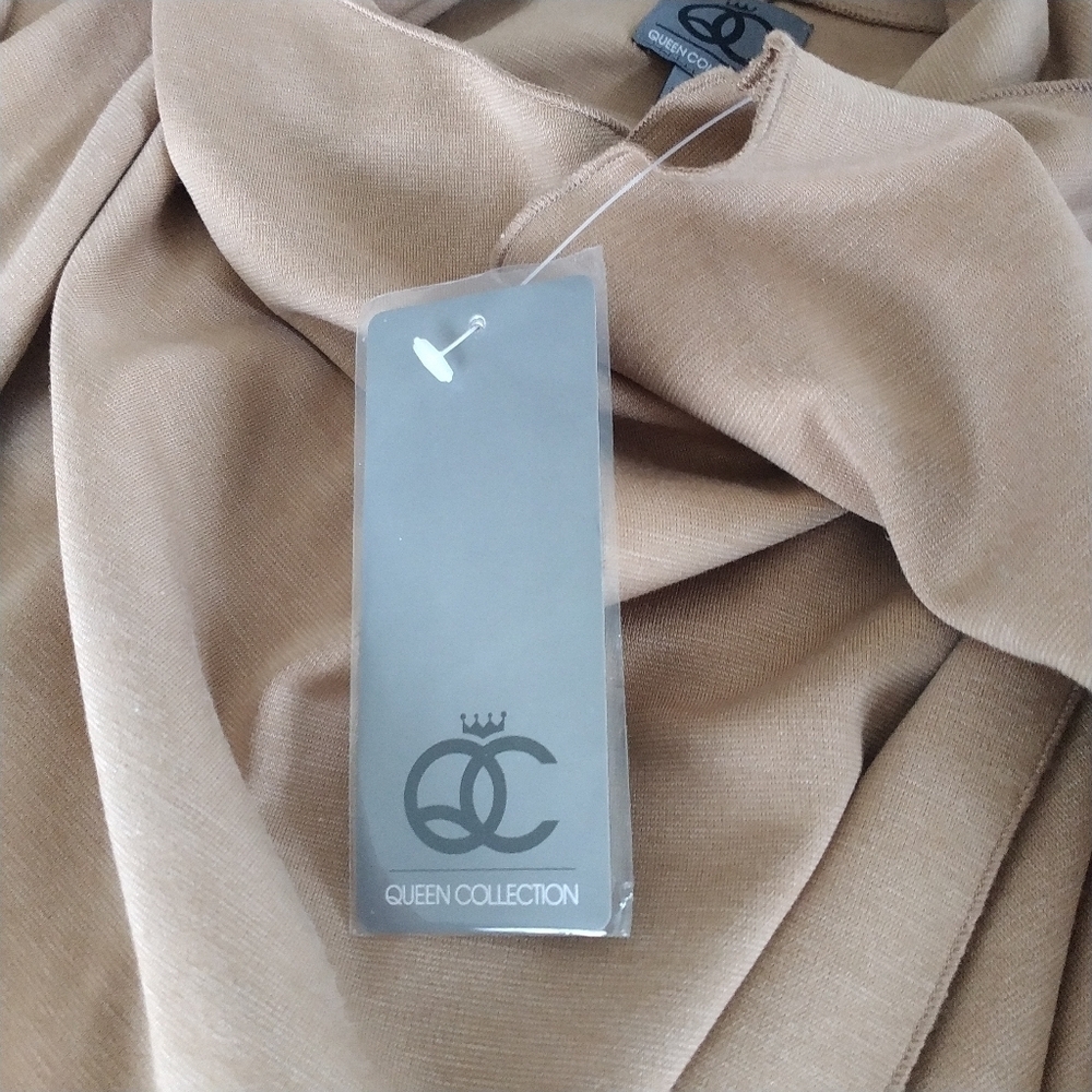 Queen Collection Shawl Collar Knit Cascading Jacket Open Front S - Picture 9 of 13